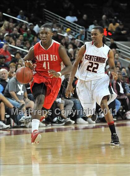 Thumbnail 2 in Mater Dei vs. Centennial (CIF Southern D1 Regional Final) photogallery.