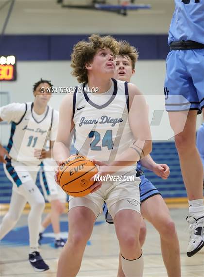 Thumbnail 1 in West Jordan vs. Juan Diego Catholic (Eagle Holiday Shootout) photogallery.