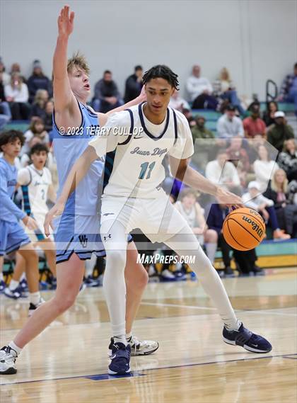 Thumbnail 2 in West Jordan vs. Juan Diego Catholic (Eagle Holiday Shootout) photogallery.