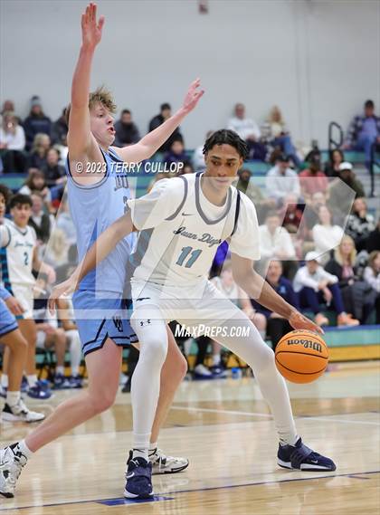 Thumbnail 1 in West Jordan vs. Juan Diego Catholic (Eagle Holiday Shootout) photogallery.