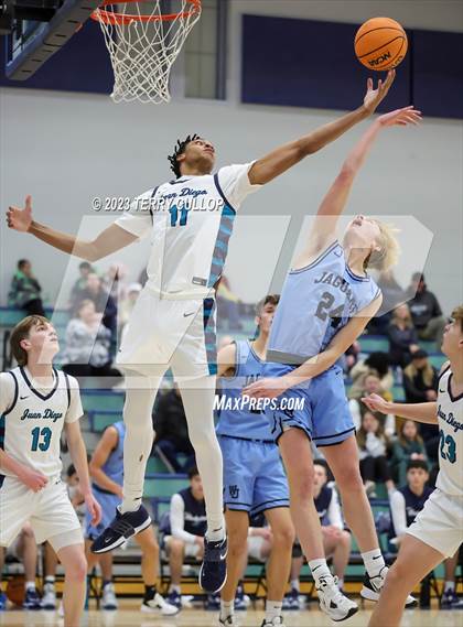 Thumbnail 2 in West Jordan vs. Juan Diego Catholic (Eagle Holiday Shootout) photogallery.