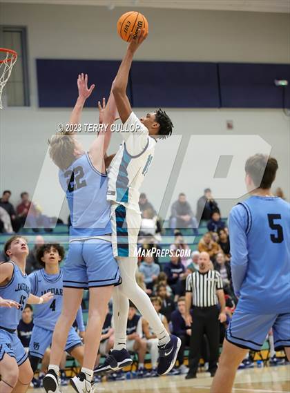 Thumbnail 1 in West Jordan vs. Juan Diego Catholic (Eagle Holiday Shootout) photogallery.