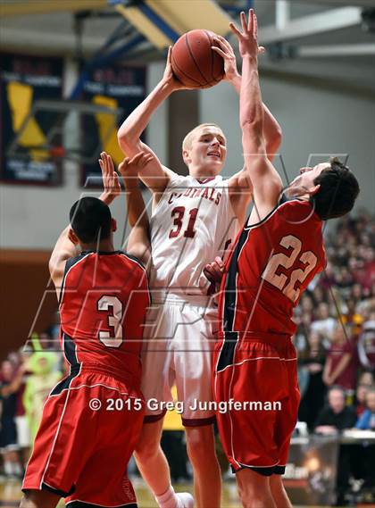 Thumbnail 1 in Cardinal Newman vs. Montgomery (NBL Championship) photogallery.