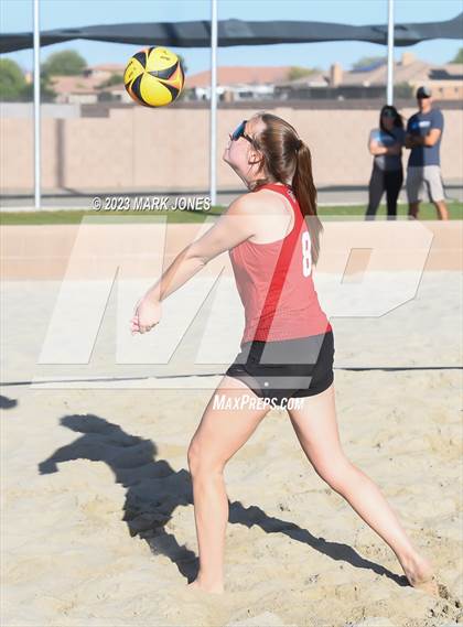 Thumbnail 1 in Salpointe Catholic vs. Chandler Prep (AIA Division II Pairs Semifinal) photogallery.