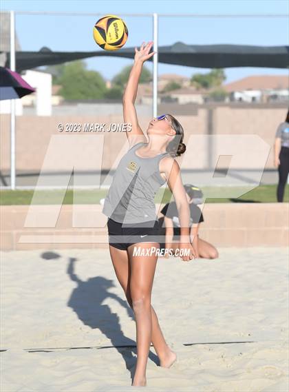 Thumbnail 3 in Salpointe Catholic vs. Chandler Prep (AIA Division II Pairs Semifinal) photogallery.