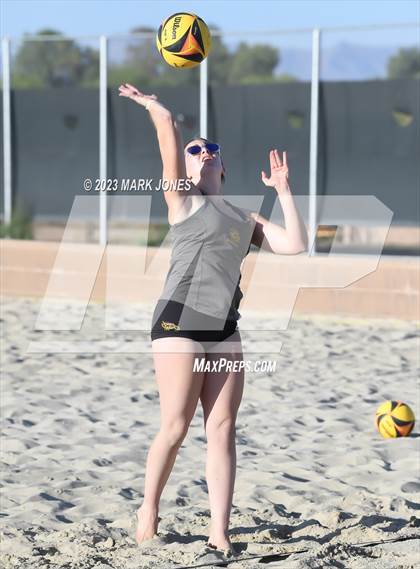 Thumbnail 1 in Salpointe Catholic vs. Chandler Prep (AIA Division II Pairs Semifinal) photogallery.