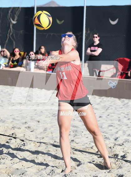 Thumbnail 3 in Salpointe Catholic vs. Chandler Prep (AIA Division II Pairs Semifinal) photogallery.