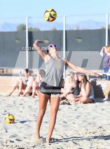 Thumbnail 2 in Salpointe Catholic vs. Chandler Prep (AIA Division II Pairs Semifinal) photogallery.