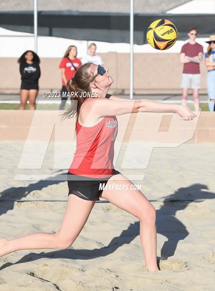 Thumbnail 3 in Salpointe Catholic vs. Chandler Prep (AIA Division II Pairs Semifinal) photogallery.