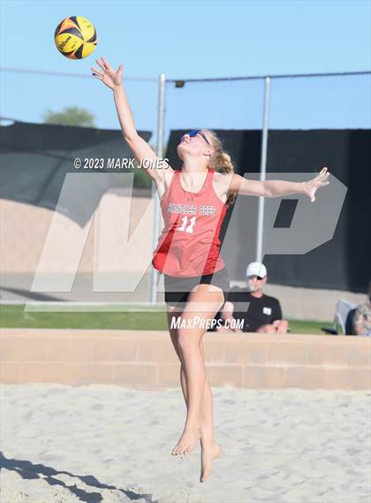 Thumbnail 2 in Salpointe Catholic vs. Chandler Prep (AIA Division II Pairs Semifinal) photogallery.