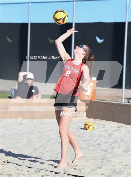 Thumbnail 2 in Salpointe Catholic vs. Chandler Prep (AIA Division II Pairs Semifinal) photogallery.