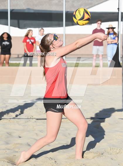 Thumbnail 1 in Salpointe Catholic vs. Chandler Prep (AIA Division II Pairs Semifinal) photogallery.