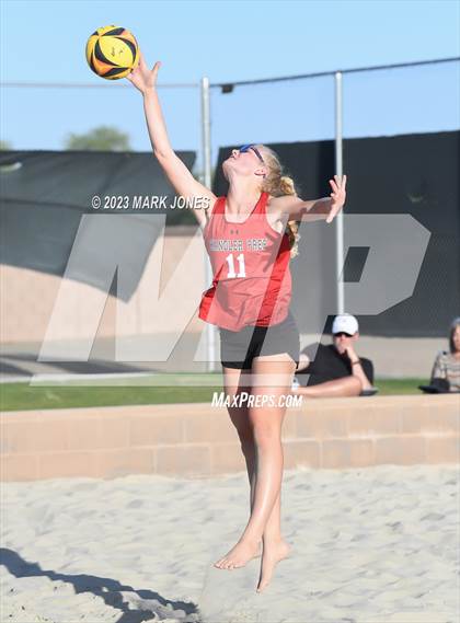 Thumbnail 3 in Salpointe Catholic vs. Chandler Prep (AIA Division II Pairs Semifinal) photogallery.