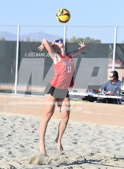 Thumbnail 3 in Salpointe Catholic vs. Chandler Prep (AIA Division II Pairs Semifinal) photogallery.