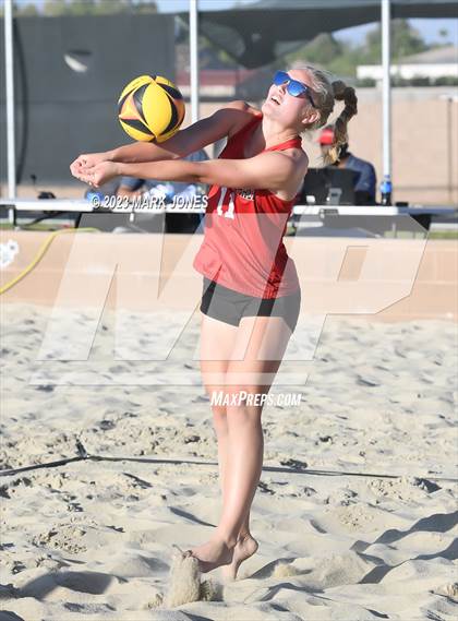 Thumbnail 3 in Salpointe Catholic vs. Chandler Prep (AIA Division II Pairs Semifinal) photogallery.