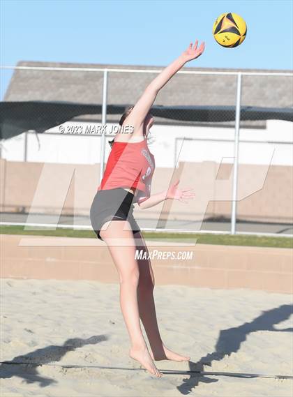 Thumbnail 3 in Salpointe Catholic vs. Chandler Prep (AIA Division II Pairs Semifinal) photogallery.