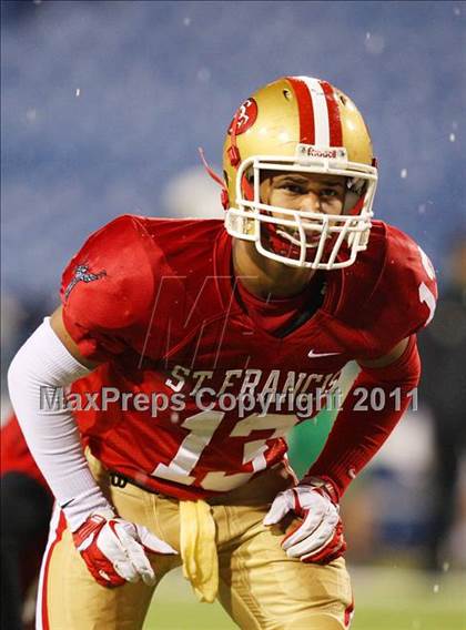 Thumbnail 1 in Bishop Timon-St. Jude vs. St. Francis (Monsignor Martin Playoff) photogallery.