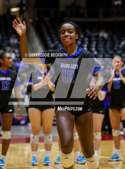 Thumbnail 2 in Grand Oaks vs. Prosper (UIL 6A Volleyball Semi-Final) photogallery.