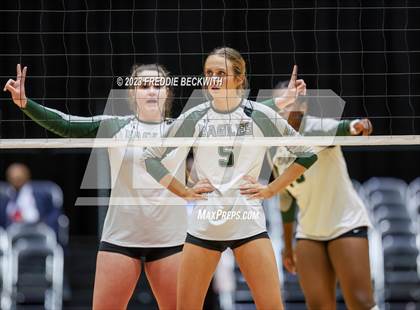 Thumbnail 3 in Grand Oaks vs. Prosper (UIL 6A Volleyball Semi-Final) photogallery.