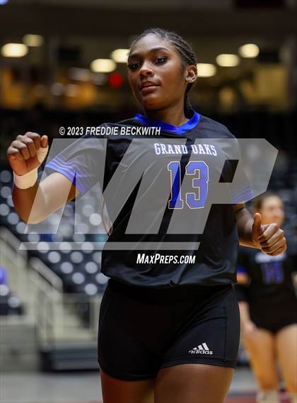 Thumbnail 1 in Grand Oaks vs. Prosper (UIL 6A Volleyball Semi-Final) photogallery.