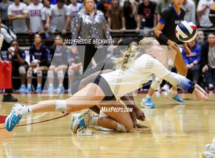 Thumbnail 2 in Grand Oaks vs. Prosper (UIL 6A Volleyball Semi-Final) photogallery.
