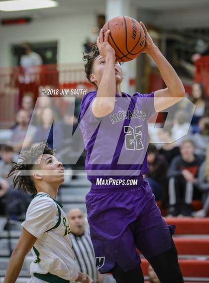 Thumbnail 1 in Manzano vs. Mayfield (Albuquerque Academy Joe Armijo Basketball Classic) photogallery.