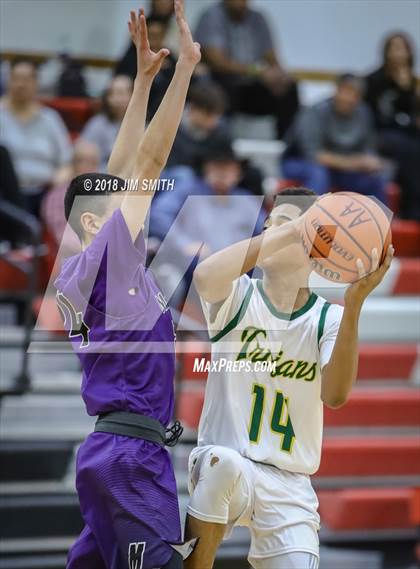 Thumbnail 2 in Manzano vs. Mayfield (Albuquerque Academy Joe Armijo Basketball Classic) photogallery.