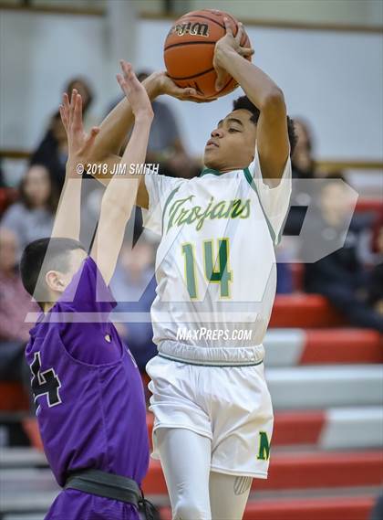 Thumbnail 2 in Manzano vs. Mayfield (Albuquerque Academy Joe Armijo Basketball Classic) photogallery.