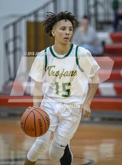 Thumbnail 1 in Manzano vs. Mayfield (Albuquerque Academy Joe Armijo Basketball Classic) photogallery.