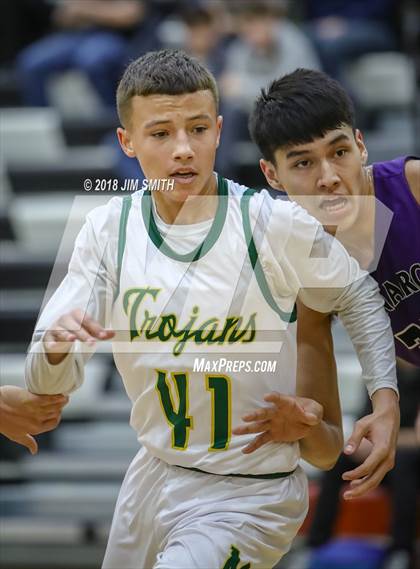 Thumbnail 2 in Manzano vs. Mayfield (Albuquerque Academy Joe Armijo Basketball Classic) photogallery.