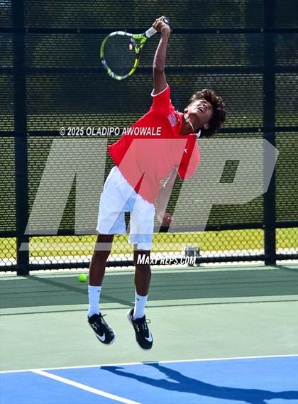 Thumbnail 2 in Corsicana vs Centennial (UIL 5A Team Tennis Regional Playoff) photogallery.