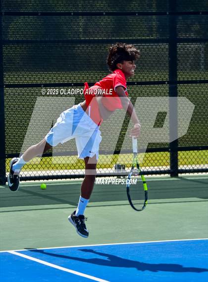 Thumbnail 3 in Corsicana vs Centennial (UIL 5A Team Tennis Regional Playoff) photogallery.