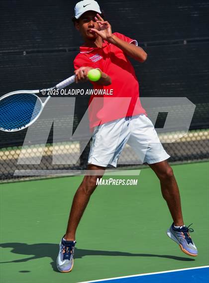 Thumbnail 2 in Corsicana vs Centennial (UIL 5A Team Tennis Regional Playoff) photogallery.