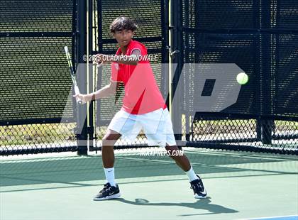 Thumbnail 3 in Corsicana vs Centennial (UIL 5A Team Tennis Regional Playoff) photogallery.