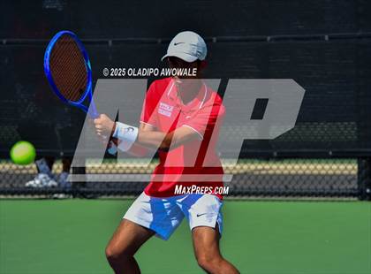 Thumbnail 2 in Corsicana vs Centennial (UIL 5A Team Tennis Regional Playoff) photogallery.
