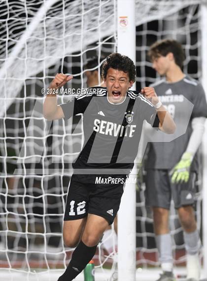 Thumbnail 2 in Servite vs. Orange Lutheran (CIF-SS Division 1 Final) photogallery.