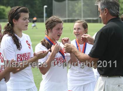 Thumbnail 2 in Charlotte Catholic vs Cardinal Gibbons (NCHSAA 3A Final) photogallery.