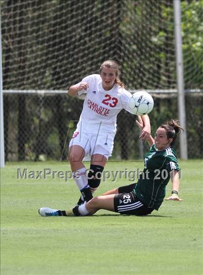 Thumbnail 2 in Charlotte Catholic vs Cardinal Gibbons (NCHSAA 3A Final) photogallery.