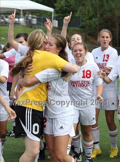 Thumbnail 3 in Charlotte Catholic vs Cardinal Gibbons (NCHSAA 3A Final) photogallery.