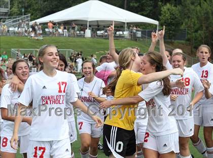 Thumbnail 1 in Charlotte Catholic vs Cardinal Gibbons (NCHSAA 3A Final) photogallery.