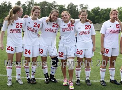 Thumbnail 2 in Charlotte Catholic vs Cardinal Gibbons (NCHSAA 3A Final) photogallery.