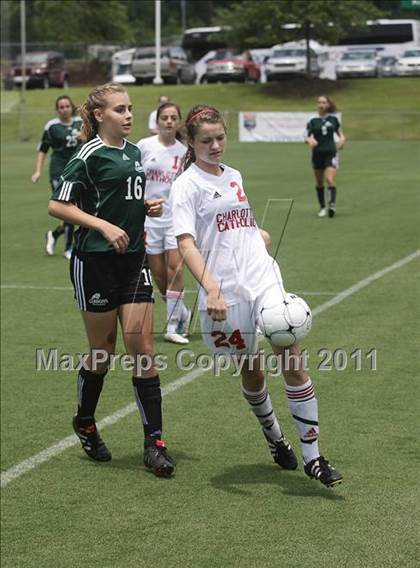 Thumbnail 3 in Charlotte Catholic vs Cardinal Gibbons (NCHSAA 3A Final) photogallery.