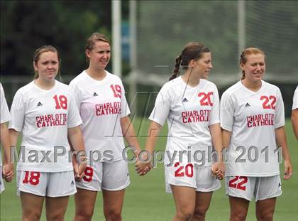 Thumbnail 2 in Charlotte Catholic vs Cardinal Gibbons (NCHSAA 3A Final) photogallery.