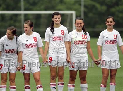 Thumbnail 3 in Charlotte Catholic vs Cardinal Gibbons (NCHSAA 3A Final) photogallery.