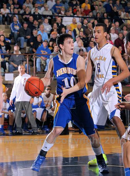 Thumbnail 3 in Johnsonburg vs Lincoln Park Performing Arts (PIAA A Semifinal) photogallery.