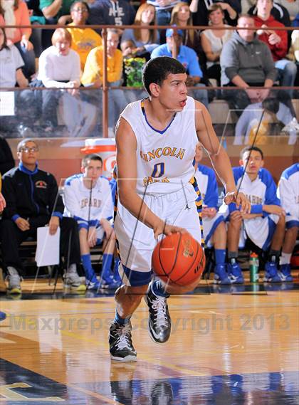 Thumbnail 2 in Johnsonburg vs Lincoln Park Performing Arts (PIAA A Semifinal) photogallery.