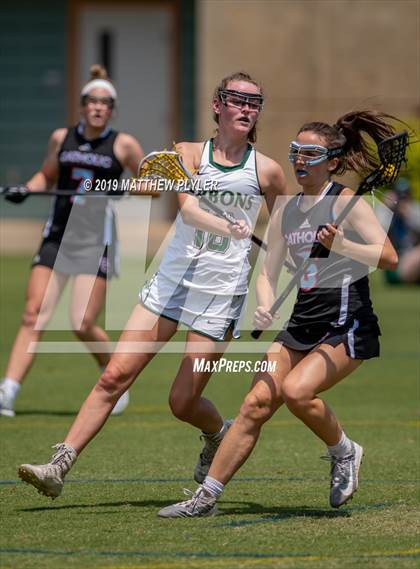 Thumbnail 1 in Cardinal Gibbons vs. Charlotte Catholic (NCHSAA Final) photogallery.