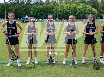 Thumbnail 2 in Cardinal Gibbons vs. Charlotte Catholic (NCHSAA Final) photogallery.