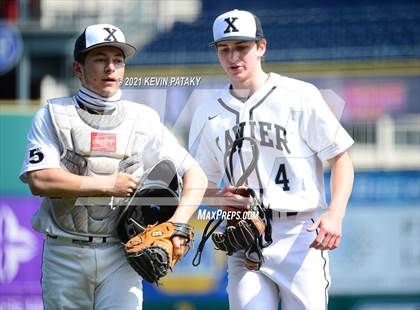Thumbnail 1 in Jonathan Law vs. Xavier (Dunkin Donuts Park) photogallery.