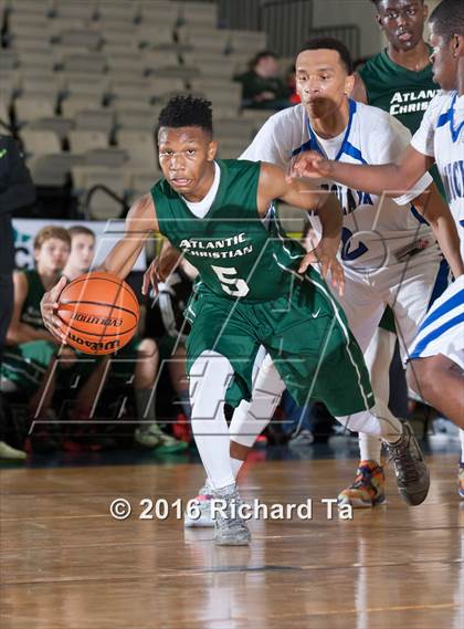 Thumbnail 2 in Montclair vs. Atlantic Christian (Boardwalk Basketball Classic) photogallery.